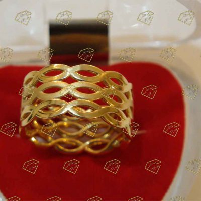 طرح سه بعدی انگشتر زنانه طرح بافته کدR9310 - فروش طرح سه بعدی طلا و جواهر