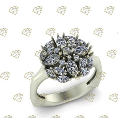 طرح سه بعدی انگشتر زنانه سبدی کدR9311 - فروش طرح سه بعدی طلا و جواهر