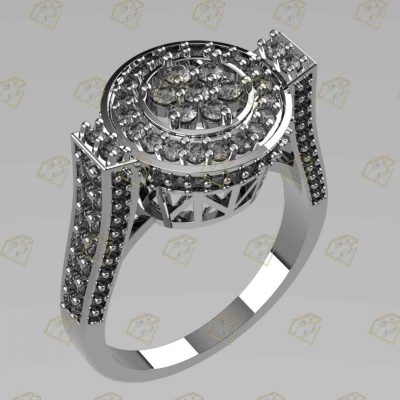 طرح ۳ بعدی ست حلقه و انگشتر - فروش فایل ۳ بعدی طلا و جواهر